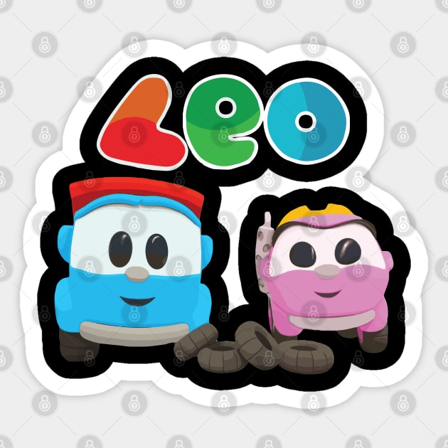 LEO & LEA THE TRUCK Sticker by cowtown_cowboy